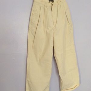 J Peterman Pleated,cuffed cotton trousers